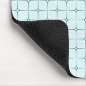 Retro Romance Mousepad, Turquoise Muismat (Hoek)