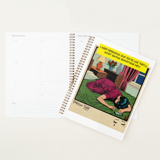 Retro Romance Stripverhaal: Huilend Kussen Praat O Planner (Display)