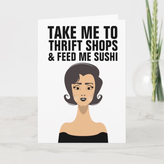 RETRO ROMANCE TACO THRIFT SHOP FUNNY Kaarten (Voorkant)