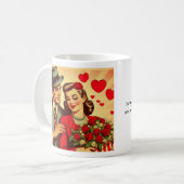 Retro Romance Valentijn Koffiemok (Voorkant links)
