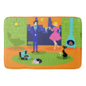 Retro Romantic Evening Couple Bath Mat (Voorkant)