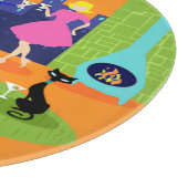 Retro Romantic Evening Couple Cutting Board Snijplank (Hoek)