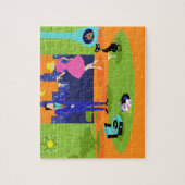 Retro Romantic Evening Couple Puzzle Legpuzzel (Verticaal)