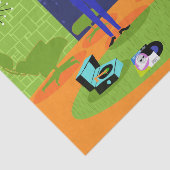 Retro Romantic Evening Couple Tissue Paper Tissuepapier (Detail)