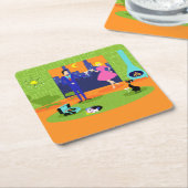 Retro Romantic Evening, Onderzetter met paar papie (Schuin)