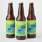 Retro Romantic Gay Couple Beer Fles Label Bier Etiket (Flessen)