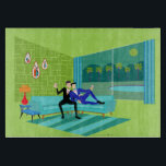 Retro Romantic Gay Couple Cutting Board Snijplank<br><div class="desc">Dit Retro Romantic Gay Couple Cutting Board ontwerp is gewoon geweldig! Het minimalistische kunstontwerp uit de jaren '60 biedt een aantrekkelijk koppel dat geniet van een romantische avond. Ze worden gesmokkeld op hun mooie, moderne turkooissectie, in hun Palm Springs thuis. De verfijnde, kalkgroene kamer is prominent voorzien van een groene...</div>