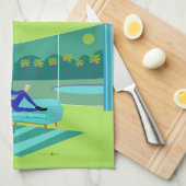 Retro Romantic Gay Couple Kitchen Towels Theedoek (Quarter Fold)