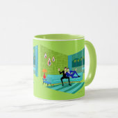 Retro Romantic Gay Couple Mok (Voorkant rechts)