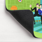 Retro Romantic Gay Couple Mousepad Muismat (Hoek)