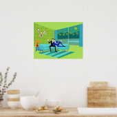 Retro Romantic Gay Couple Poster (Keuken)