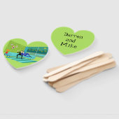 Retro Romantic Gay Couple set van ventilatoren Handwaaier (Niet-gemonteerd)