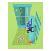 Retro Romantic Gay Couple Tablecloth Tafelkleed (Voorkant)