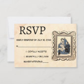  Retro Romantic Old Voorstel Rustic Wedding RSVP Kaartje (Voorkant)