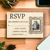  Retro Romantic Old Voorstel Rustic Wedding RSVP Kaartje