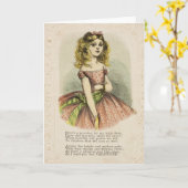Retro Romantic Valentine's Day Card, 19th century Kaart (Gele Bloem)