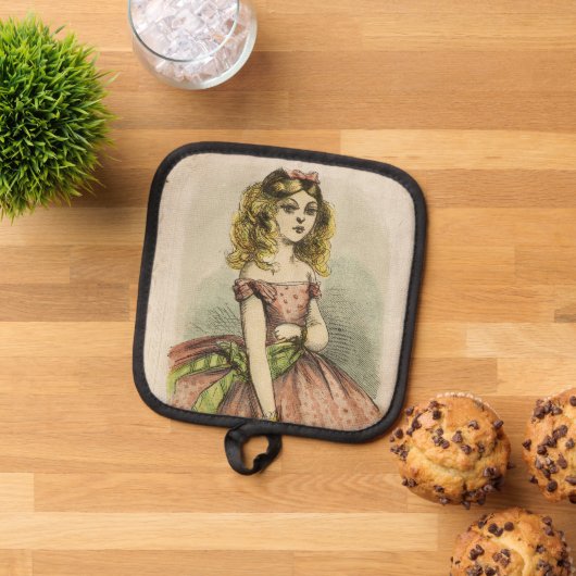 Retro Romantic Valentine's Day Card, 19th century Pannenlap (Top down)