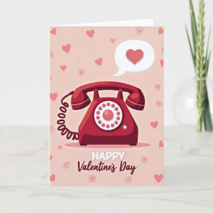 Retro Romantiek Liefde Telefoonkaart Kaart