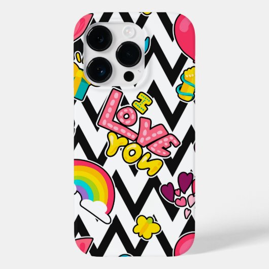 Retro romantisch patroon Case-Mate iPhone case (Achterkant)