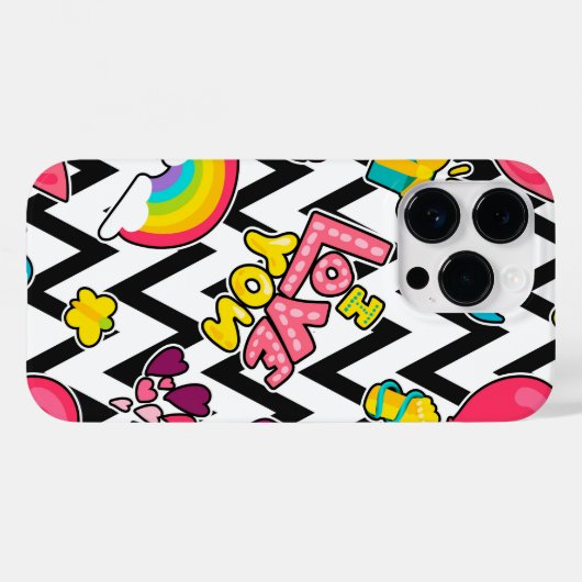 Retro romantisch patroon Case-Mate iPhone case (Achterkant (horizontaal))