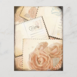 Retro romantische achtergrond, briefkaart