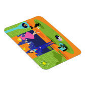 Retro romantische avond paar flexibele magneet (Rechterzijde)