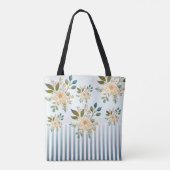 Retro Romantische Bloemige Bruids Tas (Achterkant)
