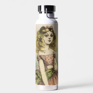 Retro romantische Valentijnskaart, 19e eeuw Waterfles