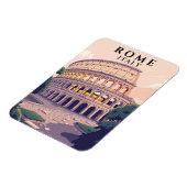 Retro Rome Colosseum Art Souvenir Italië Magneet (Linkerzijde)