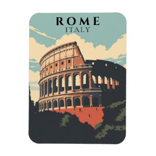 Retro Rome Italië Souvenir Classic Colosseum Magneet