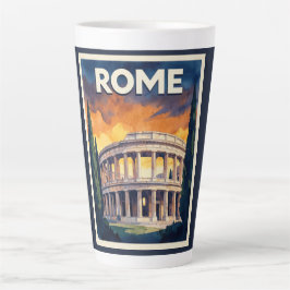 Retro Rome Reisposter Latte Mok