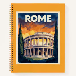 Retro Rome Reisposter Notitieboek