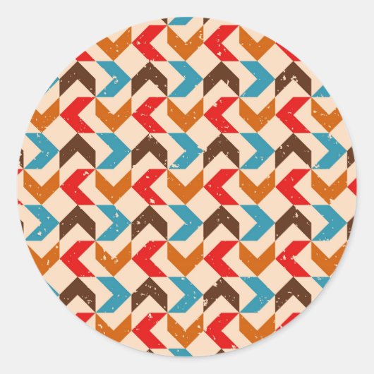 Retro Ronde Sticker (Voorkant)