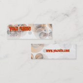 Retro-ronden Mini-Visitekaartje Mini Visitekaartje (Voorkant / Achterkant)