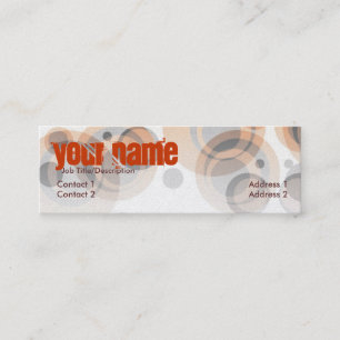 Retro-ronden Mini-Visitekaartje Mini Visitekaartje