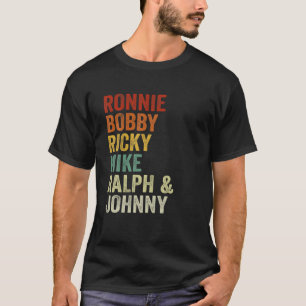 Retro Ronnie Bobby Ricky Mike Ralph en Jo T-shirt