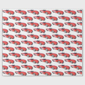 Retro rood 1960 cabriolet cadeaupapier (Vlak)