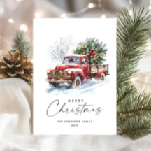 Retro Rood Boerderij Truck Boheemse Kerstboom