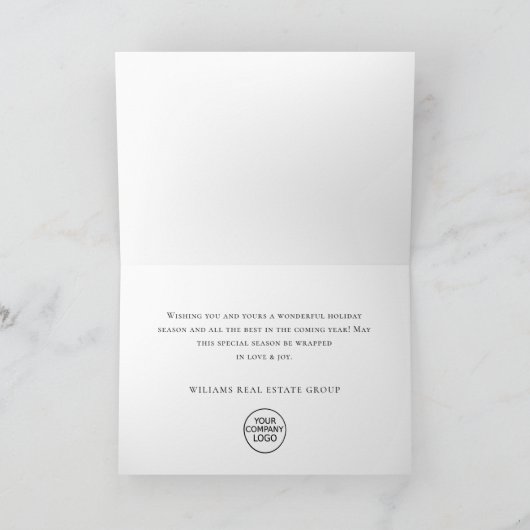 Retro Rood Boerderij Truck Kerstboom Bedrijf Feestdagen Kaart (Binnen)