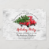 Retro Rood Boerderij Vrachtwagen Berken Bark Vakan Kaart (Voorkant / Achterkant)