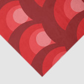 Retro Rood Cirkelpatroon Tissuepapier (Detail)