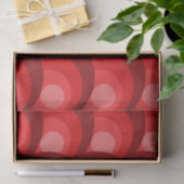 Retro Rood Cirkelpatroon Tissuepapier (Geschenk)