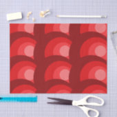 Retro Rood Cirkelpatroon Tissuepapier (Craft)