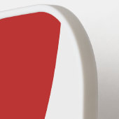 Retro Rood Drie Cirkel Streep met Naam Pickleball Paddle (Links Detail)