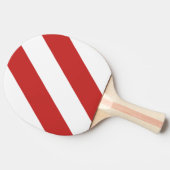 Retro Rood Drie Dikke Strepen Tafeltennisbatje (Zijkant)
