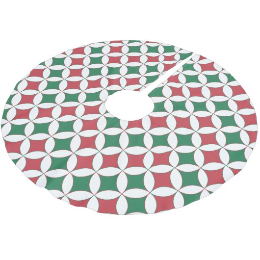 Retro Rood en Groen Vierkant Plaid Kerstboom Rok (Gekanteld)