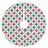 Retro Rood en Groen Vierkant Plaid Kerstboom Rok (Voorkant)