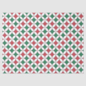 Retro Rood en Groen Vierkant Plaid Tissuepapier (Voorkant)