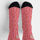 Retro Rood en Roze Draaikolk | Merry Mama Kerst Sokken (Top)