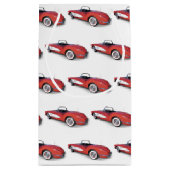 Retro rood en wit 1960 Corvette Klein Cadeauzakje (Achterkant)